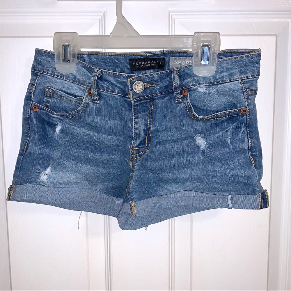 Ripped Low Rise Shorts